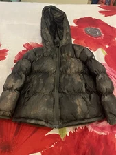 EUC appaman black camouflage style boys coat size 4T hooded puffer jacket