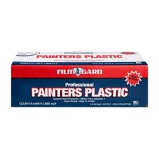 Film-Gard Painter's Plastic  9 ft. W x 400 ft. 3600 Sq Ft Clear High Quality USA