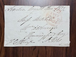 Free frank Hon. Frederick Gough-Calthorpe (1790–1868) 4th Baron Calthorpe
