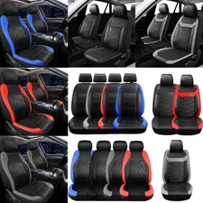 For Kia Leather Car Seat Covers Full Set Front Rear Protector Cushion: 5-Seats