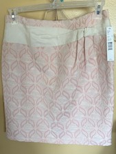 Anthropologie Maeve Doris Skirt Peony Blush and Bashful Size 8