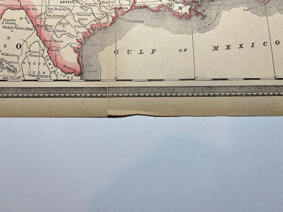 1894 2-Piece United States Map Fm 1894 Rand-McNally Atlas SEE PICs & DESCRIP - Image 3 of 4