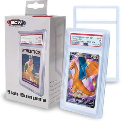 NEU BCW PSA Graded CLEAR Card Bumpers Flexible & Durable Protector 2 Packs DEAL