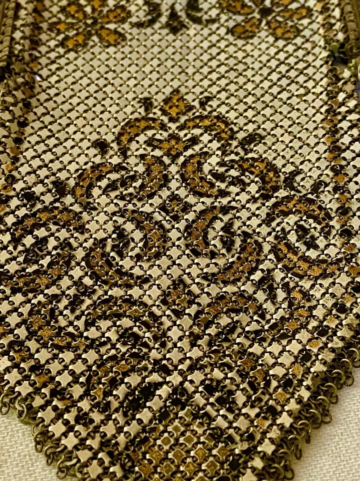 Antique 1920s Art Deco Mandalian MFG Co Flapper Mesh Purse - Image 2 of 4