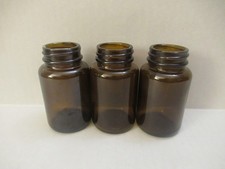 Brown Glass Jars for DIY Projects, Decoupage, Crafting 3-Set 