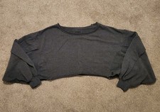 Free People Movement Charcoal Gray The Way You Move Cropped Sweatshirt XS
