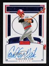 2021 Panini Flawless Honored Ink Sapphire 4/7 Carlton Fisk #HI-CF Auto HOF 0c3