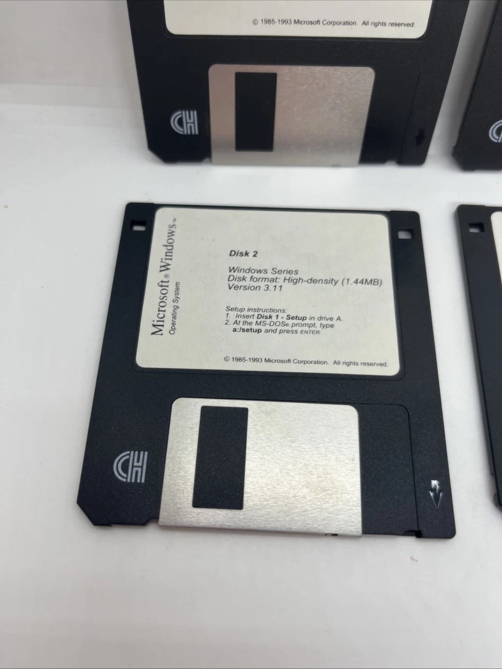 Microsoft Windows 3.11  Operating System Software 3.5" Floppy Disk 2-6 - Image 2 of 4