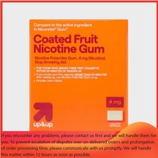 Nicotine 4mg Stop Smoking Aid Fruit Coated Gum - 160ct - up up