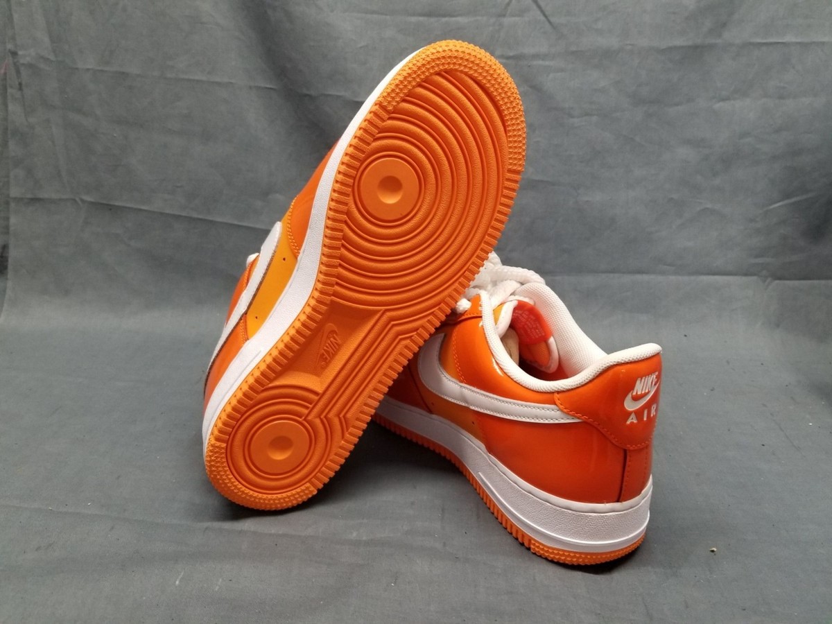 Nike Air Force 1 \'07 LV8 Shoes Orange White Patent Men\'s Size 8.5 Clean! Nike Air Force 1  main image 2