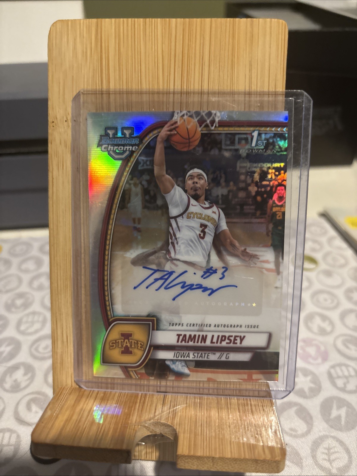 2024-25 Bowman U Chrome Refractor Auto Tamin Lipsey #66 Auto