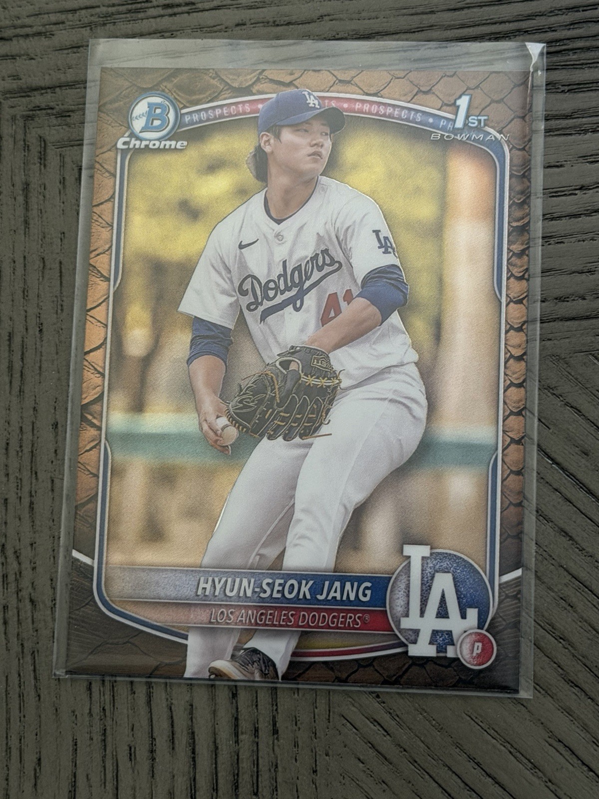2025 Bowman #BCP-51 Hyun-Seok Jang Chrome Prospects Reptilian Refractor