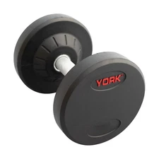 York Barbell Pro Style Dumbbell Sets – 30mm Knurled Chrome Handles Virgin Rubber