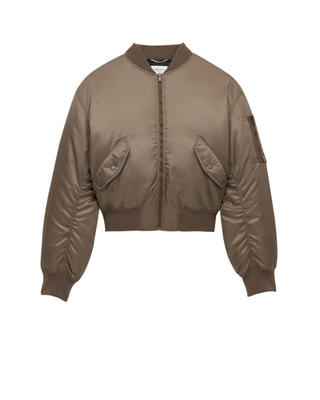 SAINT LAURENT $3100 Taupe Khaki Bomber Jacket New Authentic - Main Image