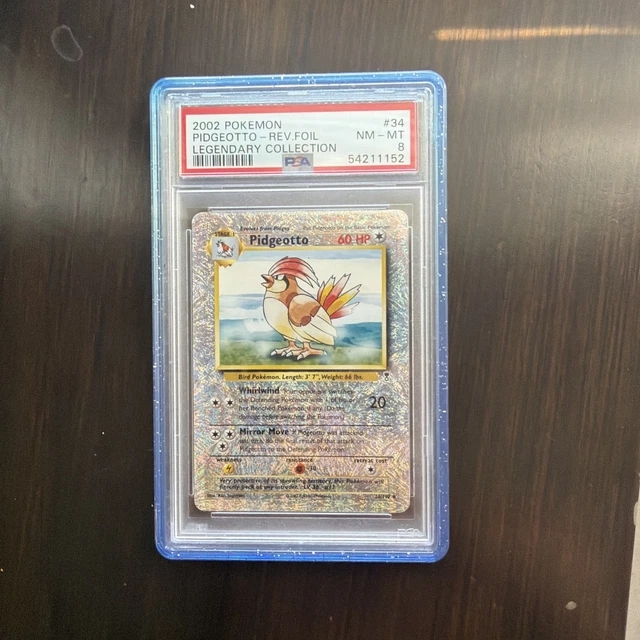 Pidgeotto Reverse Holo 34 Legendary Coll. Pokemon PSA 8