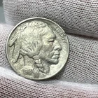 1914 Full Date Full Horn High Grade AU Buffalo Nickel -  Better Date US Coin!
