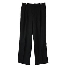 Madewell Slouchy Straight Pants Brushed Twill Women 12 Black NWT $128 NY258