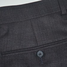 Mint BROOKS BROTHERS Regent 100 Wool Charcoal Flat Front Dress Pants 32 x 32