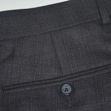 Mint BROOKS BROTHERS Regent 100% Wool Charcoal Flat Front Dress Pants 32 x 32