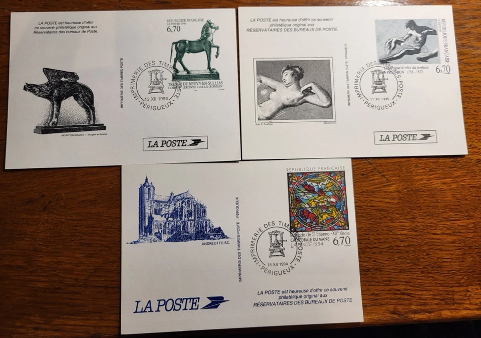 France - Lot de 3 cartes souvenirs philatéliques - Perigueux - Photo 1/1