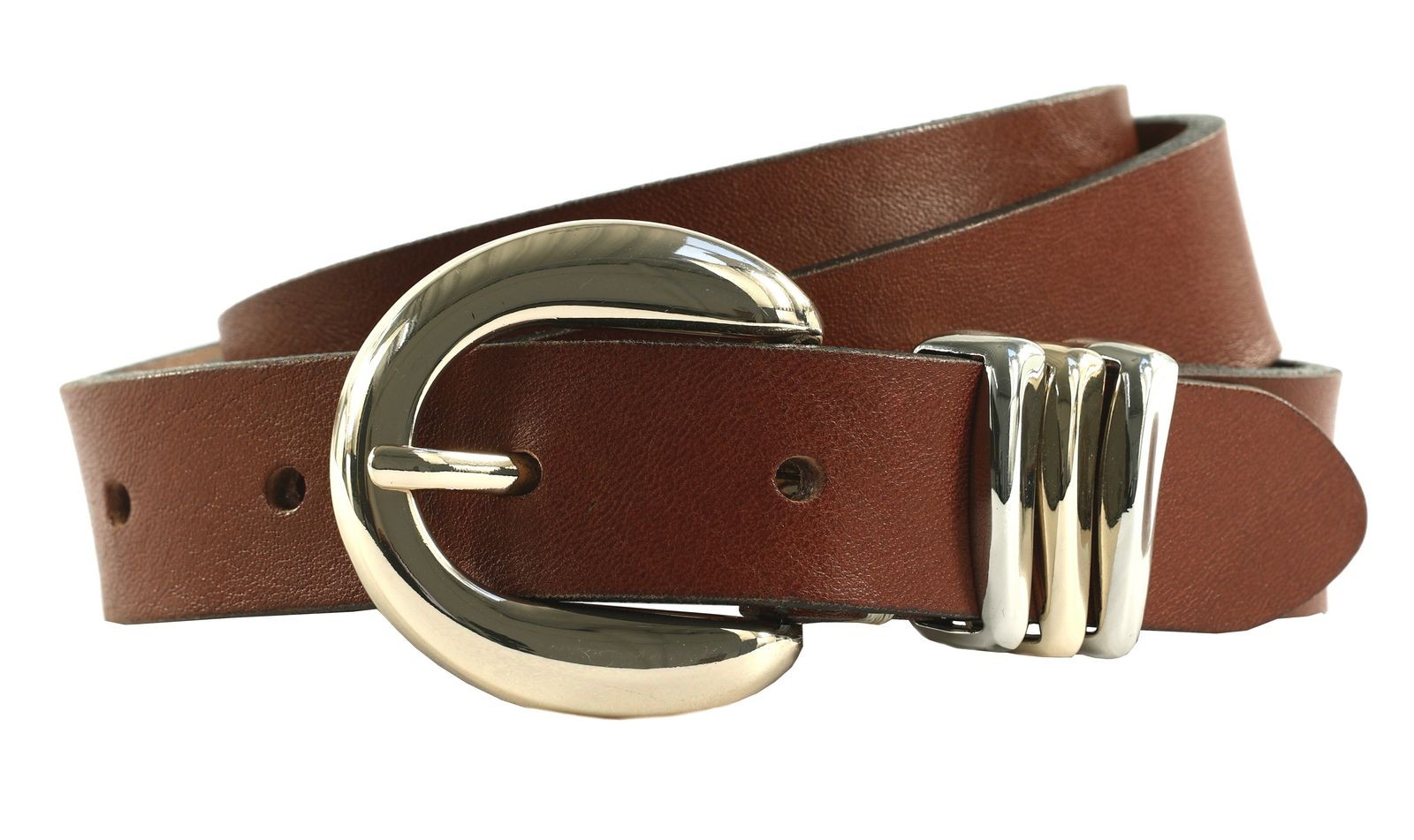 b.belt belt Valeria 25mm Leather Belt W75 Middle Brown