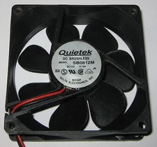 Delta Quietek 80 mm Cooling Fan - 12 V DC - SB0812M - Phone Server Computer Fan