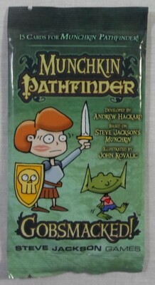 STEVE JACKSON GAMES 2013 MUNCHKIN PATHFINDER GOBSMACKED CARD GAME SEALED BOOSTER