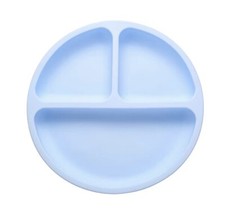Suction Plate for Baby Boy Divided Toddler Plate 100 Food Grade Light Blue