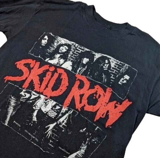 FILA T shirt concerto SKID ROW VINTAGE 89 taglia grande grandi fasce capelli rock Sebastian Bach