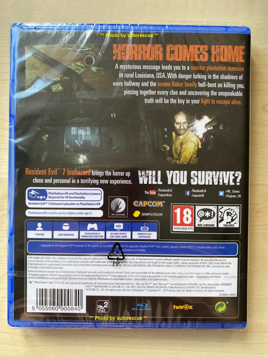 Vr resident evil on sale 7 ps4
