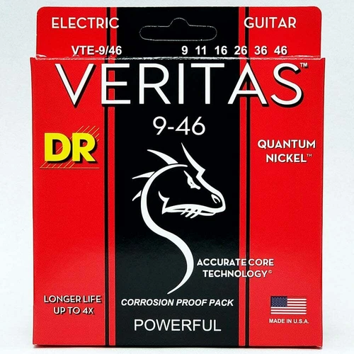 DR Strings VERITAS Quantum Nickel 9-46 Electric Guitar Strings