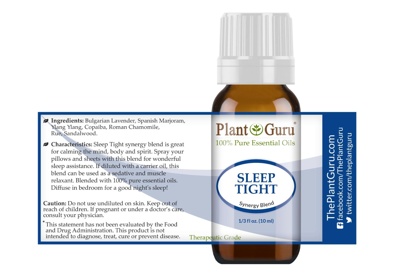 Sleep Tight Essential Oil Blend 10 ml 100% Pure Good For Calming, and Diffuser 