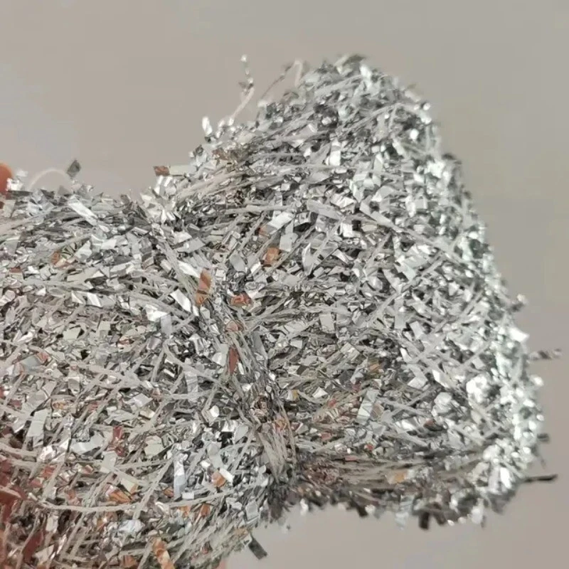 Hilo de lujo de mariposa 50 g hilo de lentejuelas hilo brillante tejer ganchillo artesanía Foto 2 de 4