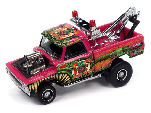 Johnny Lightning Street Freaks Zingers 1965 Chevrolet Pickup Tow Truck 1:64 Car - Picture 3 of 3