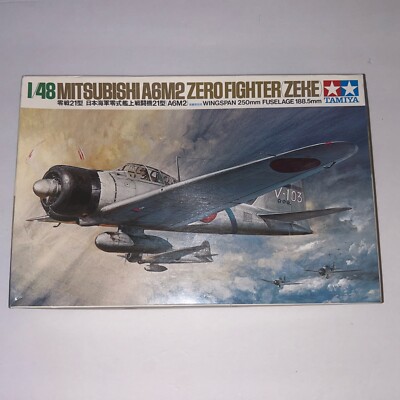 Tamiya 1/48 Scale Mitsubishi A6M2 Zero Fighter Zeke Plastic Model Kit