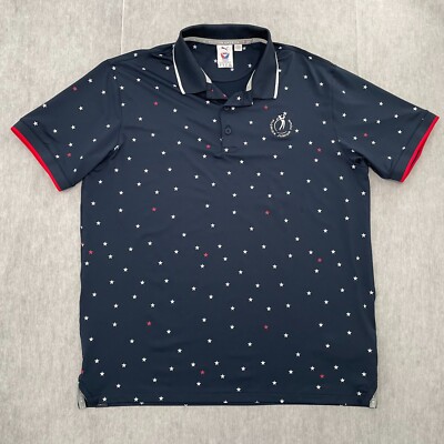 Puma Volition America Shirt Adult Large Blue Polo Florida Junior Tour Logo Men L