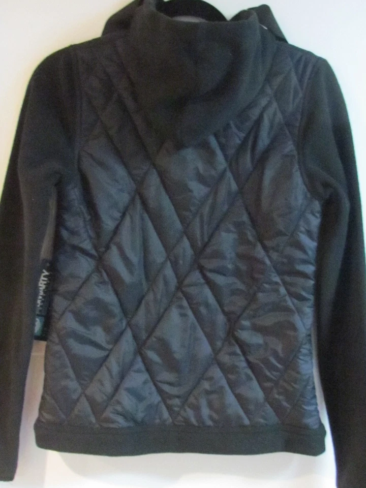 NUEVO CON ETIQUETAS 686 Performance-Dry Polar & Edredón Negro PEQUEÑO Mujer Cremallera Completa Chaqueta con Capucha Foto 2 de 4