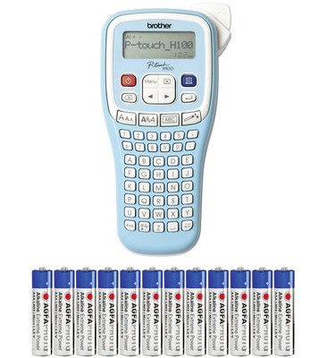 BROTHER P-touch PT-H100LB Beschriftungsgerät Schriftband TZ 3.5 6 9 12 + 12x AAA