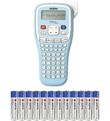 BROTHER P-touch PT-H100LB Beschriftungsgerät Schriftband TZ 3.5 6 9 12 + 12x AAA