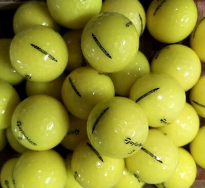 50 TaylorMade SpeedSoft Yellow Golf Balls Used 5A/4A Excellent Condition