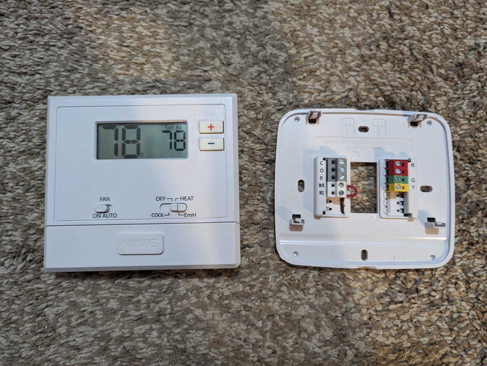 VIVE Comfort NonProgrammable Heat Pump Thermostat, 2 Heat 1 Cool TPN