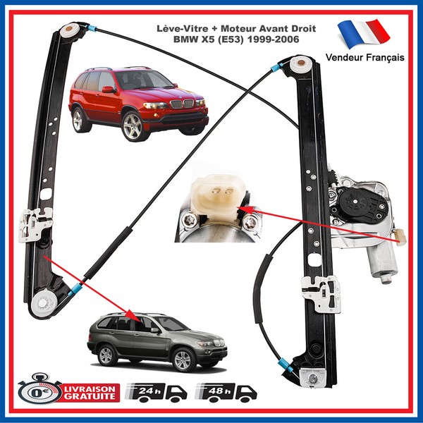 Fensterheber Eis Auftrieb Frontglas Recht Fenster FüR Bmw X5 E53 Packung Luxus M-image