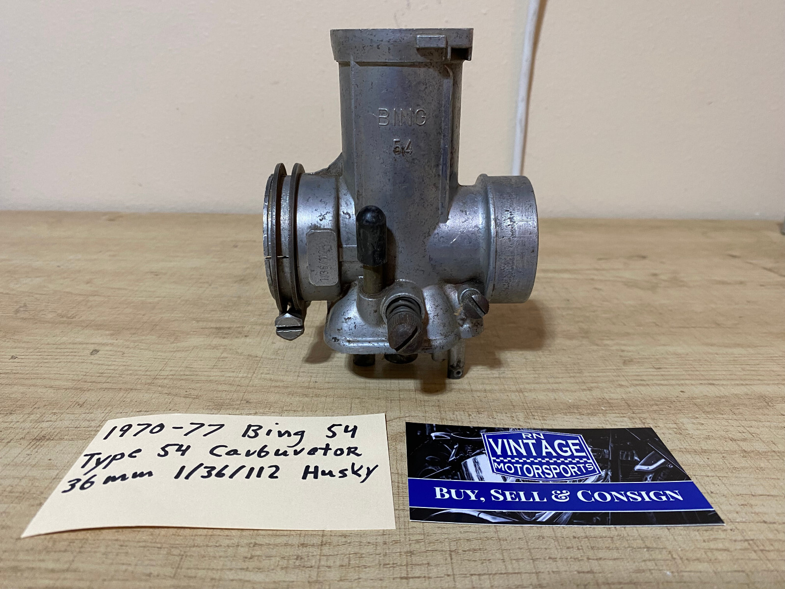 197077 Husqvarna Bing 54 Type 54 36mm Carburetor Body 1/36/112 Used eBay