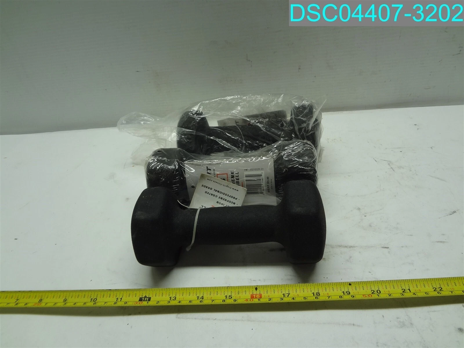 QTY=3: Tru Grit Fitness 5LB Hex Neoprene Dumbbell RI1730 850021775872