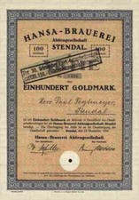 Hansa Brauerei 1924 Stendal