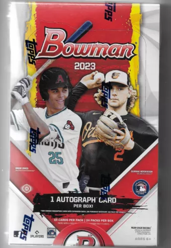 2023 Bowman Baseball Hobby Box (24 Packs/10 Cards: 1 Auto