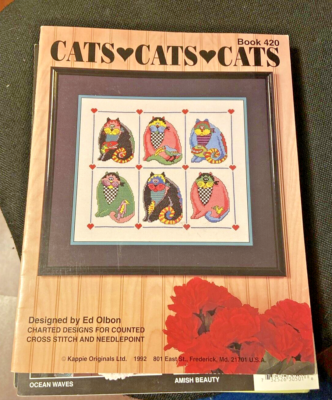 CATS CATS CATS 1992 CROSS STITCH AND NEEDLE POINT DESIGNS | eBay