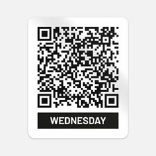 | Scan Me | Wednesday QR Code Sticker Vinyl Car Bumper