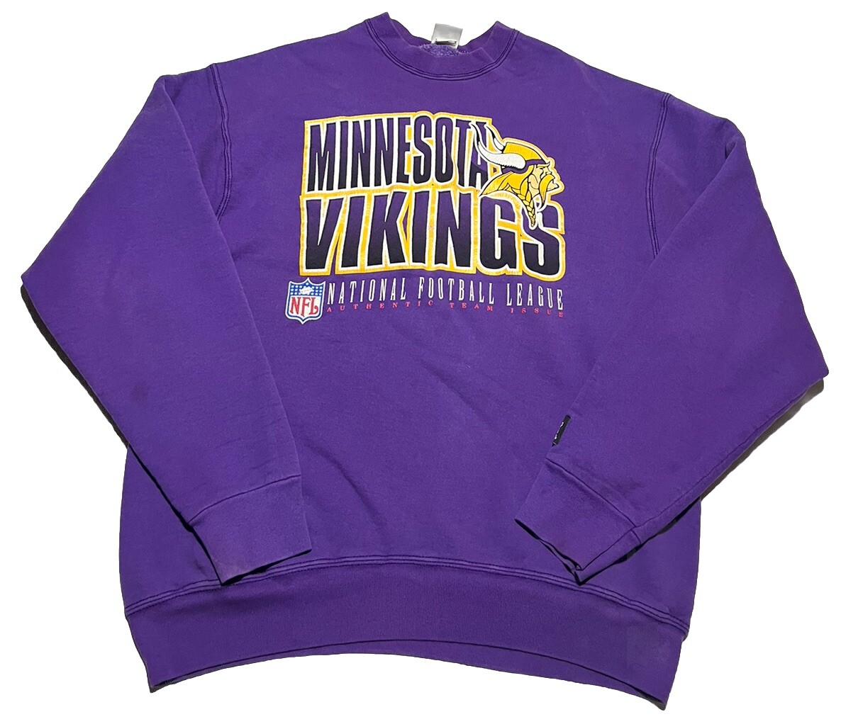 Vintage 90's Minnesota Vikings Sweatshirt Starter Size XL Purple