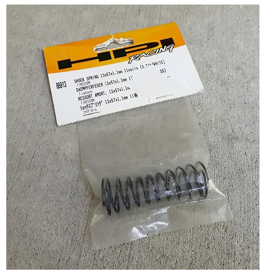 パック HPI 86913 Shock Springs 13 x 57 x 1.1mm 11 Coils, 3.3 lb White